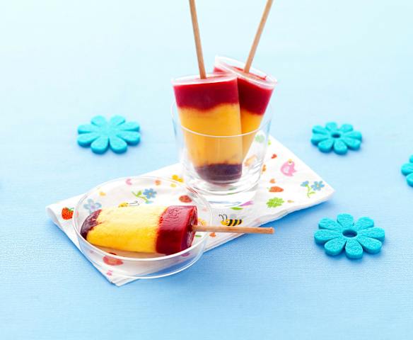 Sorbets à rayures vitaminés