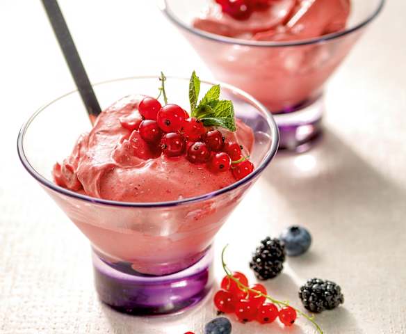 Espuma de frutos rojos