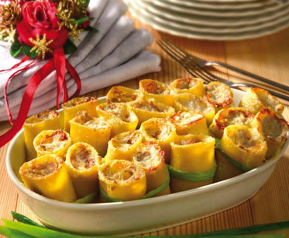 Paccheri filanti al gratin