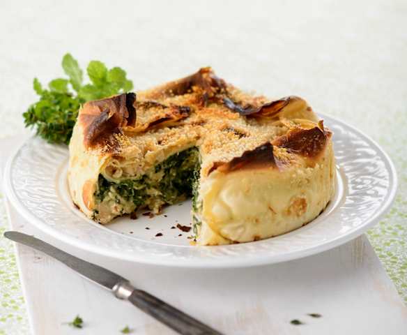 Pudim de crepes com frango