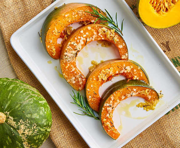 Contorno di zucca gratinata alle erbe aromatiche