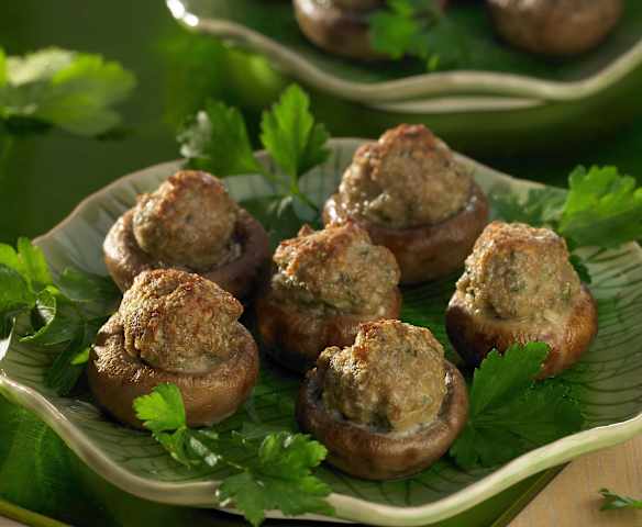Champignons mit Hackfleisch