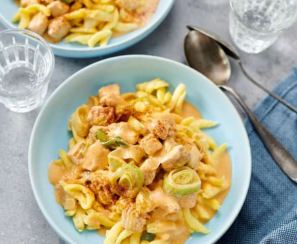 Schnelles Pulled-Chicken-Gulasch