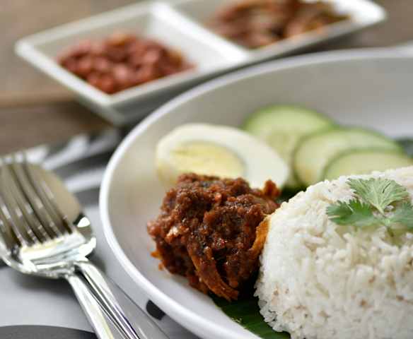 Nasi lemak (coconut rice) Nasi lemak (coconut rice)