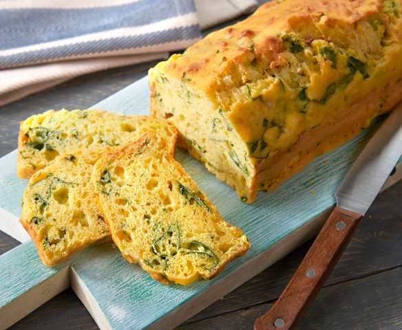 Plumcake salato con Emmental e spinaci