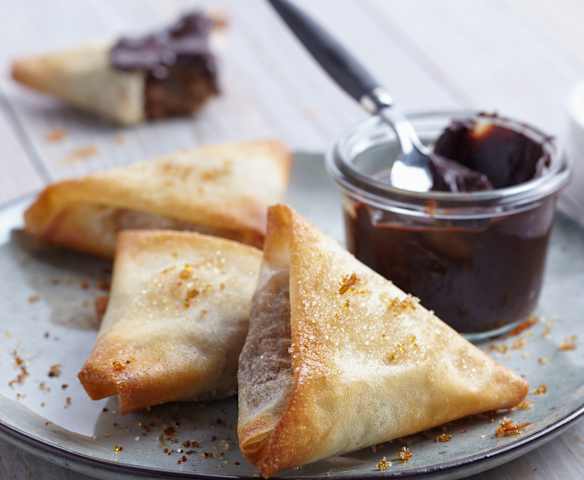 Samoussas poire-chocolat