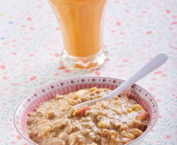 Avena y frutas