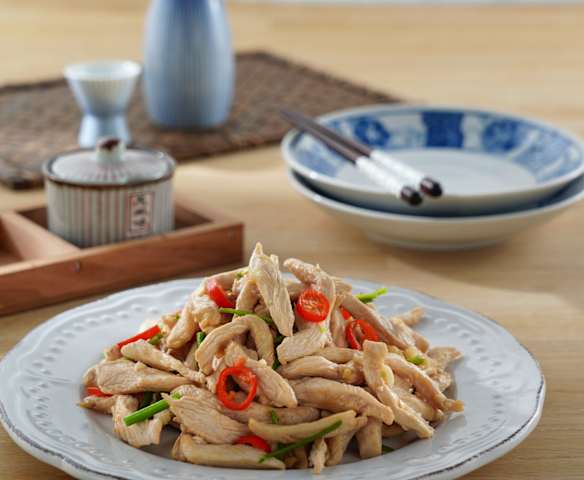 香根炒雞絲