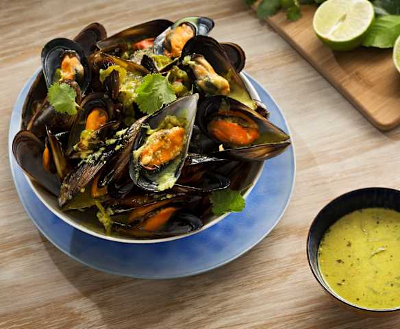 Mejillones en curry blanco - Sri Lanka
