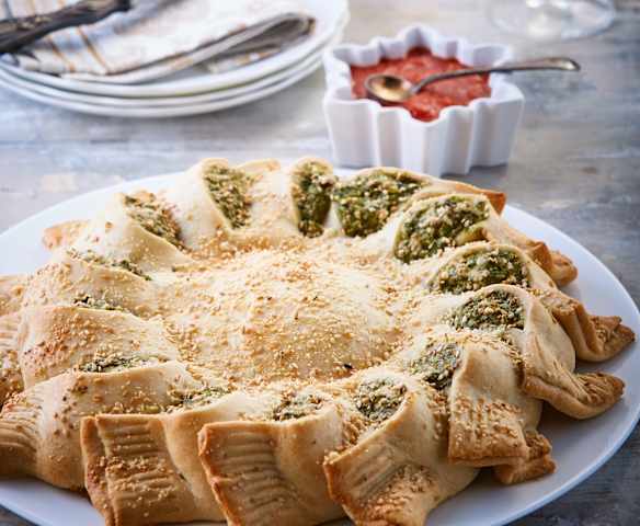 Botana de ricotta y espinaca