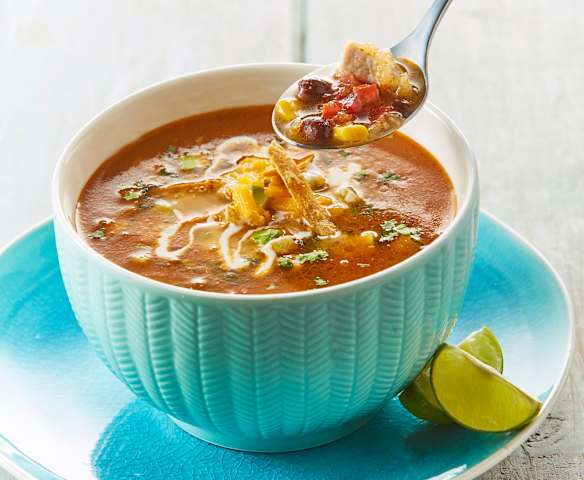 Sopa Tex Mex de pavo
