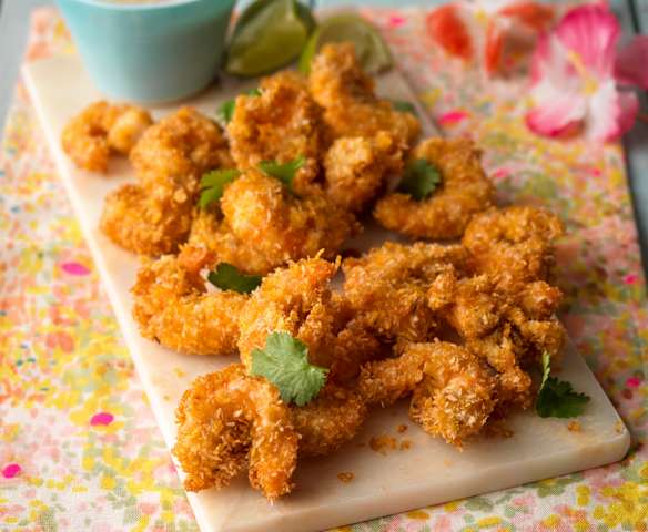 Coconut-crusted King Prawns with Citrus Mustard Dip Coconut-crusted King Prawns with Citrus Mustard Dip