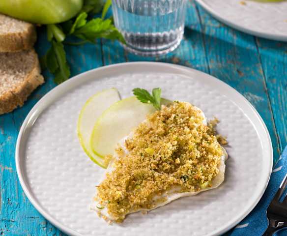 Sogliola gratinata e mele