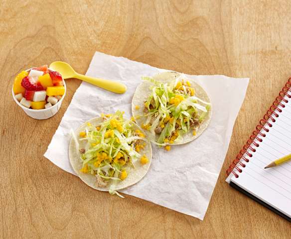 Chicken Soft Tacos with Fruit Salsa