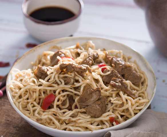 Noodles con ternera y setas (Blade runner)