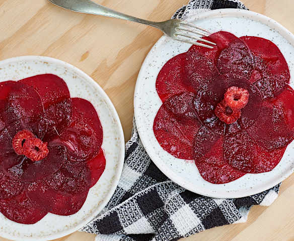 Betteraves marinées aux framboises