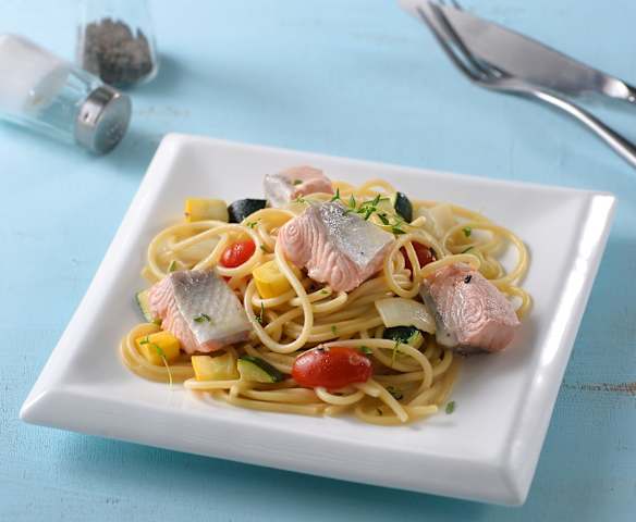 時蔬鮭魚義大利麵(TM6 & TM5)