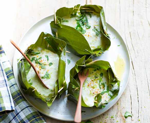 Petits flans vapeur de cabillaud à la thaïe