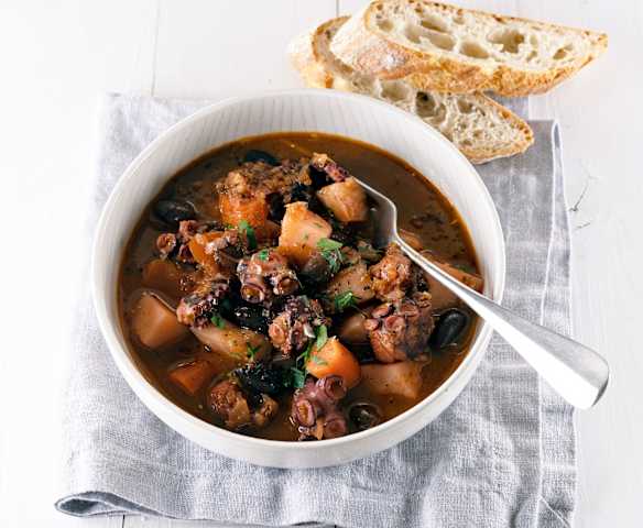 Ragoût de poulpe méditerranéen