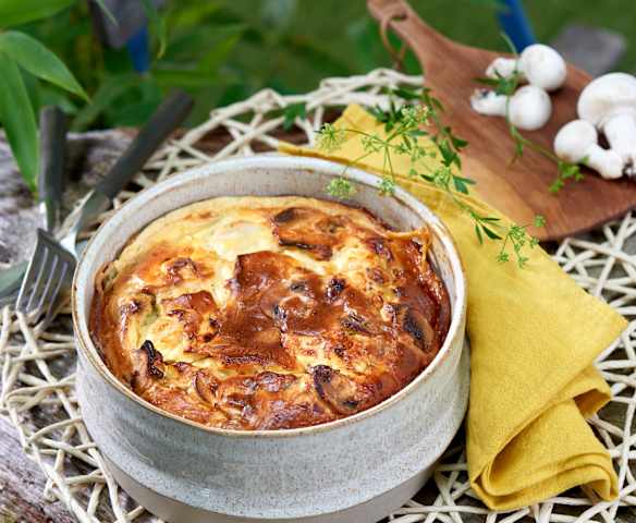 Clafoutis poulet-champignon