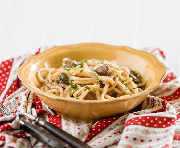 Vitela guisada com massa