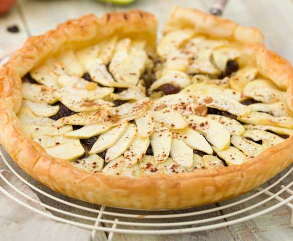 Tarta de manzana en hojaldre (Sin azúcar)