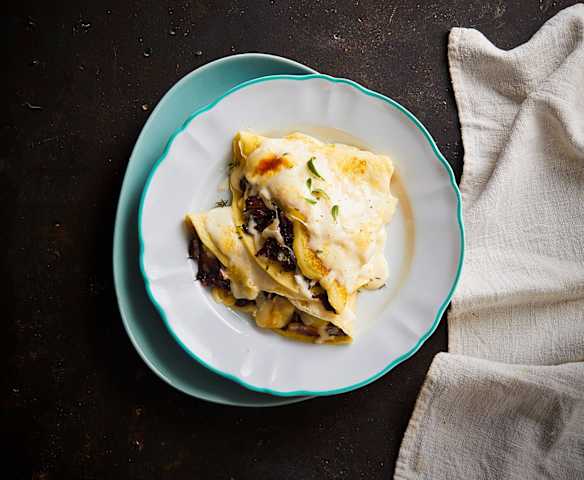Crêpes radicchio e Taleggio