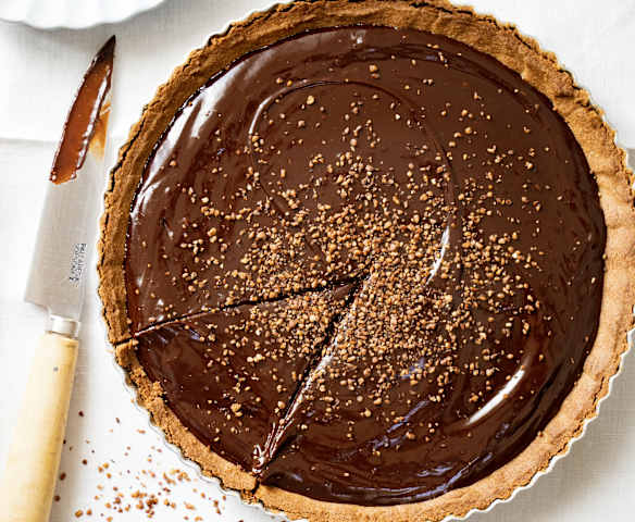 Tarte au chocolat, pâte à la farine de sarrasin