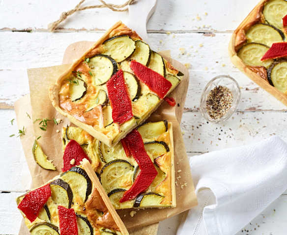 Paprika-Zucchini-Quiche