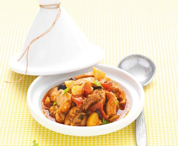 Tajine de poulet au citron confit