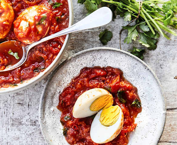 Mijoté indien aux œufs et à la tomate Mijoté indien aux œufs et à la tomate