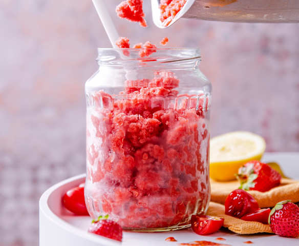 Granité fraise et tomate