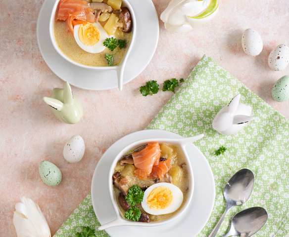 Żurek z trawą cytrynową i wasabi