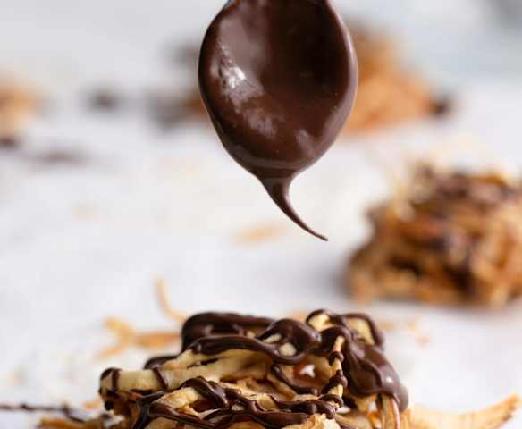 Chocolate Drizzled Apple Spirals