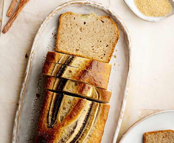 Pan vegano de plátano Pan vegano de plátano