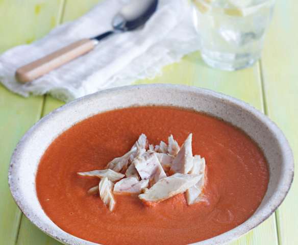 Salmorejo de atún ligero