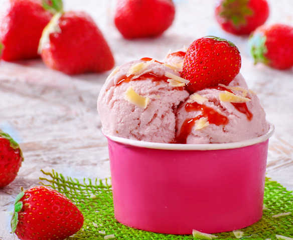 Frozen yogurt alla fragola