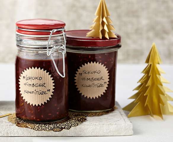 Schokoladige Himbeerkonfitüre