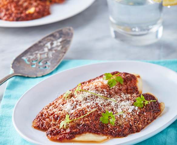 Pescado con salsa de morrón