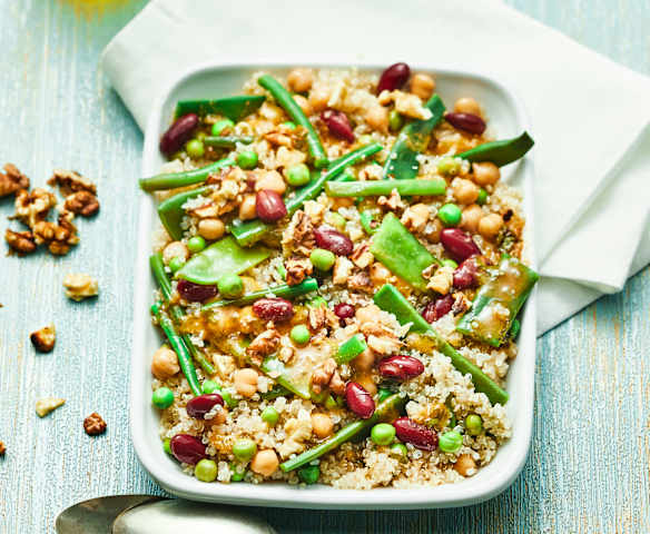 Salade de quinoa aux deux haricots