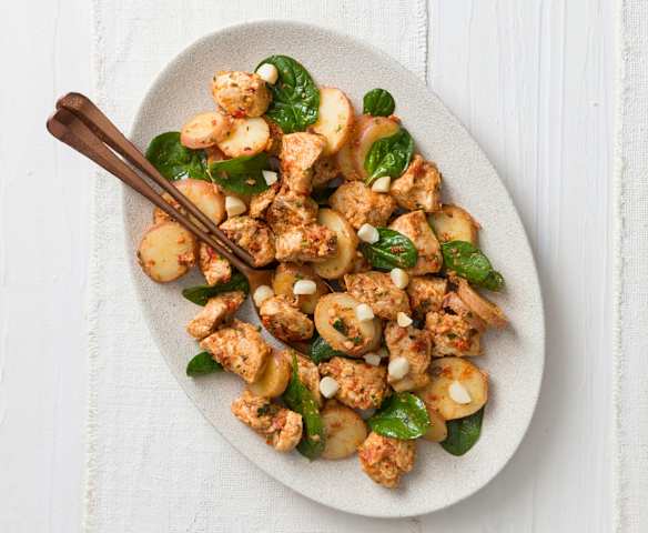 Red pesto chicken salad (Skinnymixers)