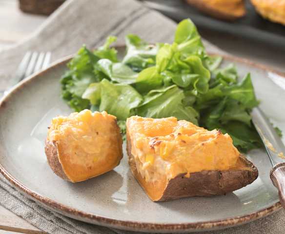 Batatas rellenas agridulces