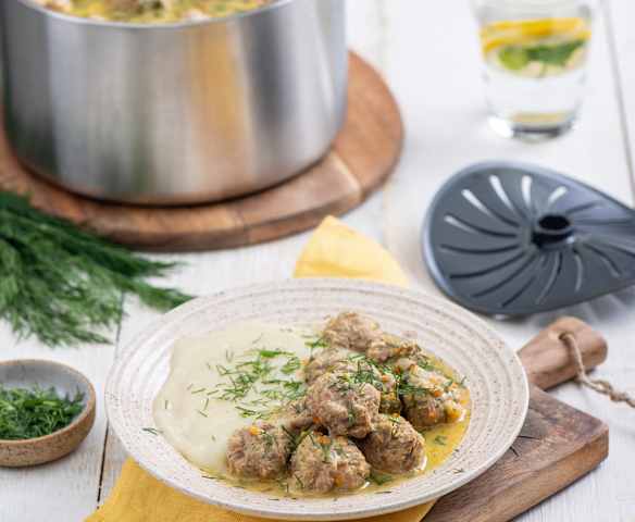 Pulpety z indyka w sosie koperkowym (z osłoną noża miksującego)