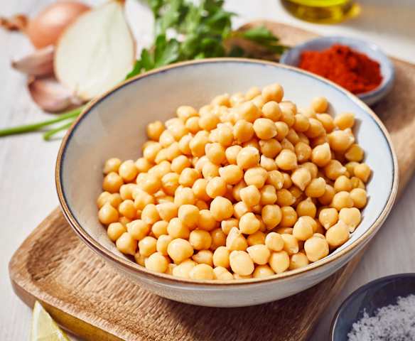 Kichererbsen für Falafel, gekocht