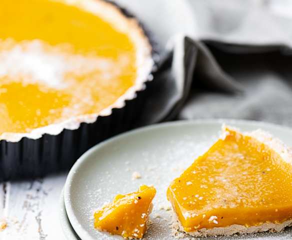 Tarte vegan de limão e chá preto Tarte vegan de limão e chá preto
