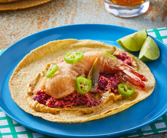 Tacos de camarón de la Viga