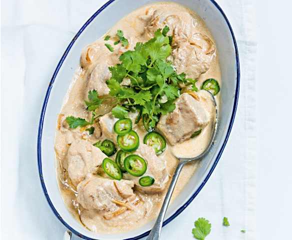 Curry de poisson au tahini et lait de coco