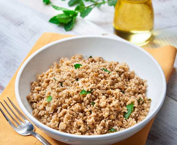 Couscous integrale con lenticchie e menta