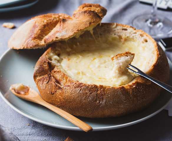 Fondue en pan de payés