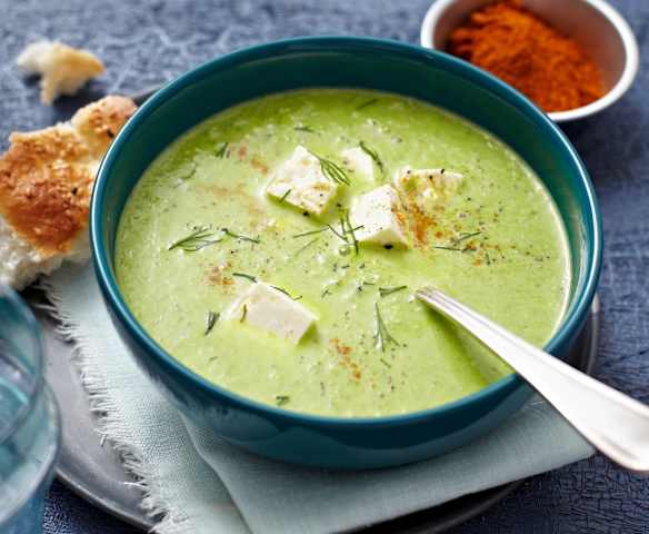 Zupa krem z pora z serem owczym